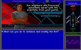 Skjermbilde fra Star Control II.