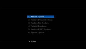 Slik skal PlayStation 3s sikkerhetsmodus se ut.