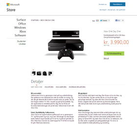Xbox One hos Microsofts egen butikk.