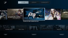 Steam i Big Picture-modus.