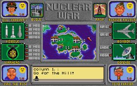 Nuclear War var et satirisk strategispill om maktkampen i verden. Bilde: mobygames.com