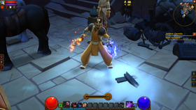 Embermage poserer for kamera.