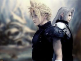 Cloud og Sephiroth.