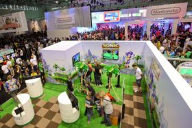Segas og Nintendos område på messa i fjor. (foto: offisielt pressebilde)