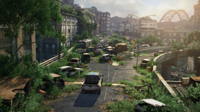 Store forlatte landskap preger verden i The Last of Us.
