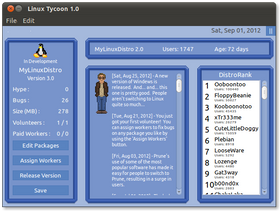 Linux Tycoon (PC, Mac og, ja, Linux).