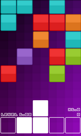 Omvendt nesten-Tetris.