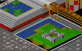 Slik så Populous ut på Amiga.
