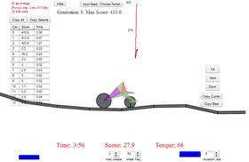 Genetic Algorithm Car Evolution (web).