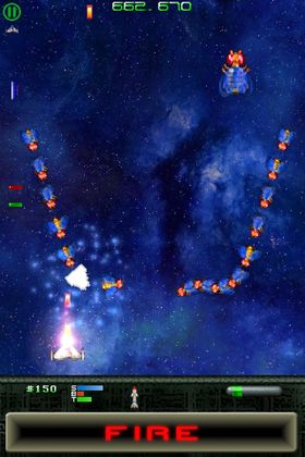 Warblade byr på en raskere og tøffere versjon av klassikeren Galaga.