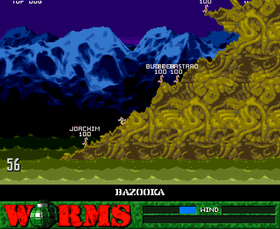 Worms på Amiga.