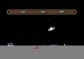 Choplifter på Commodore 64.