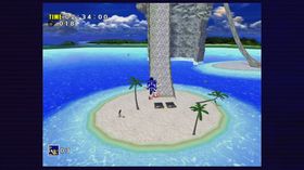 Sonic forbereder seg på å trosse tyngdekraften.