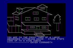 Mystery House på Apple II.