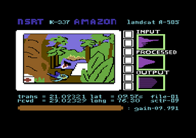 Introduksjonen til Amazon på Commodore 64.