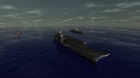 Russisk flåtegruppe sentrert rundt hangarskipet Admiral Kuznetsov.