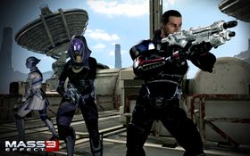 Liara, Tali og Shepard.
