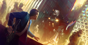 Konseptkunst fra Cyberpunk 2077.