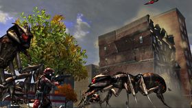 Insektaction i Earth Defense Force: Insect Armageddon.