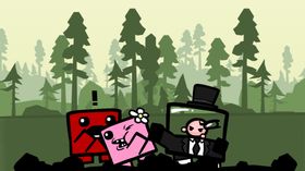 Åpningen av Super Meat Boy.