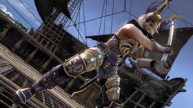 Slå med mtåe i Soulcalibur V.
