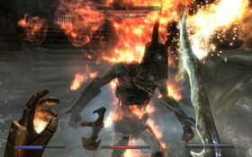 Våpen og magi = heftig kombinasjon i Skyrim.
