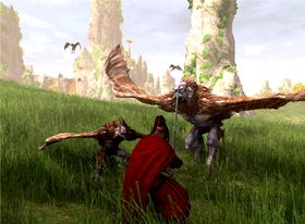 Skjermbilde fra tilleggspakken Rise of the Godslayer.