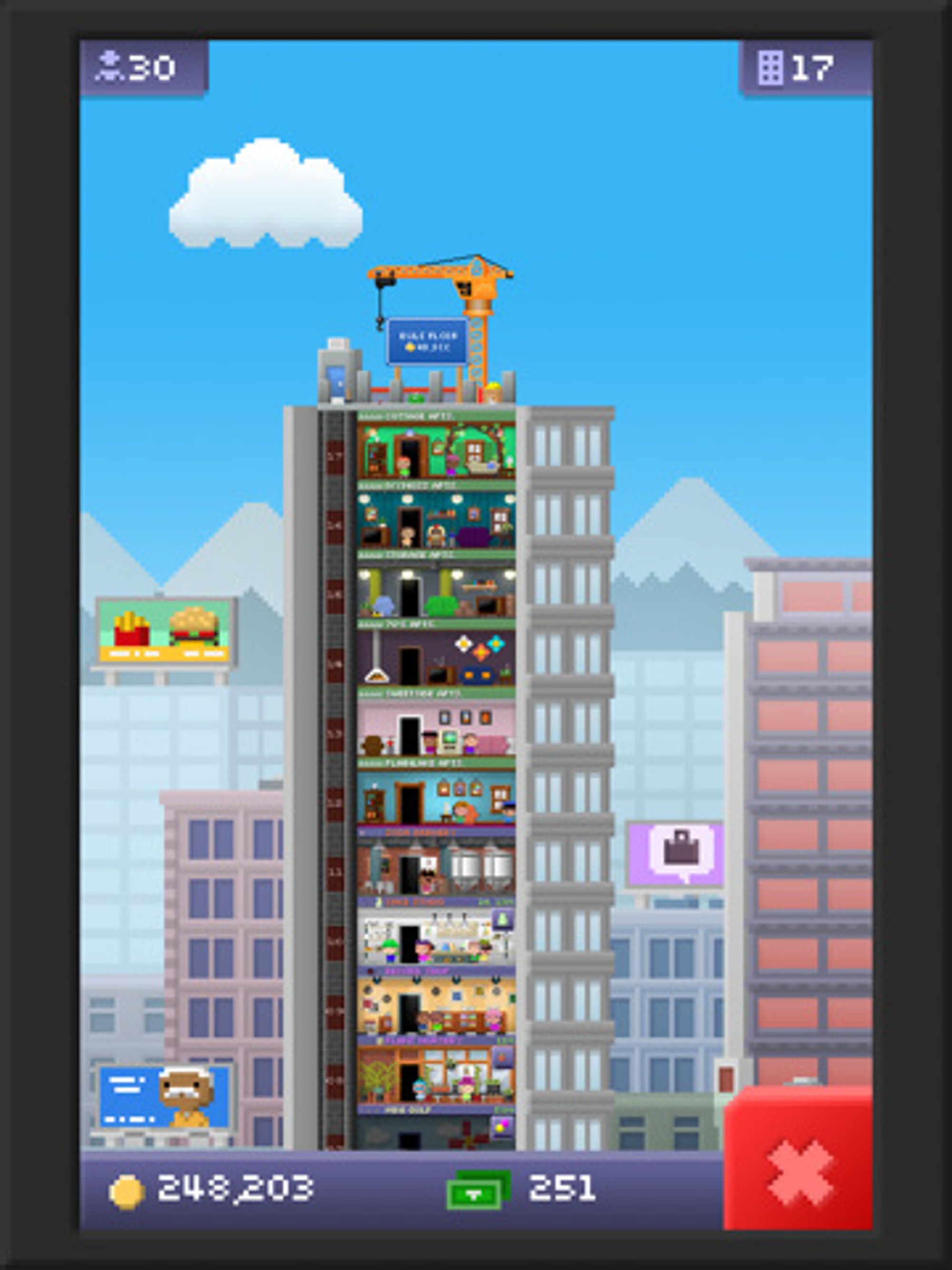 ANMELDELSE Tiny Tower Gamer no