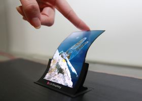 En 5-tommers bøyelig OLED-skjerm fra LG Display.