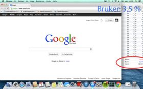 Når Google Chrome dekker over App Store, synker prosessorbruken fra over 10 prosent til 3,5 prosent.