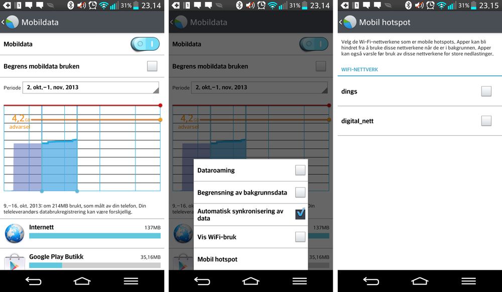 Ved første øyekast likner datamåleren i LG G2 på de du finner i de fleste andre Android-mobiler. I realiteten har LG gjort noen viktige endringer.