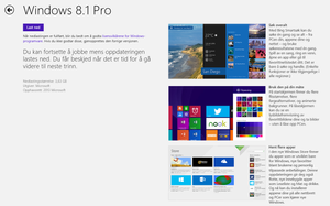 Windows 8.1 kan nå hentes ned fra «Windows Store» om du har Windows 8.