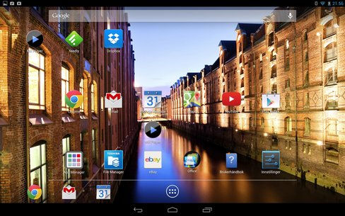 Toshiba har ikke gjort mange endringer i Android-grensesnittet.