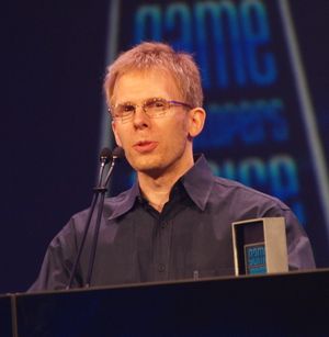 John Carmack under et GDC-foredrag i 2010.