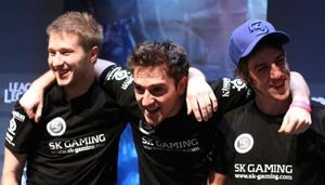 ocelote med to andre spillere fra SK Gaming.