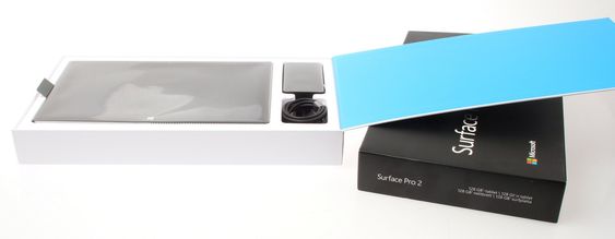 Surface Pro 2 er pakket på samme måte som forgjengeren.