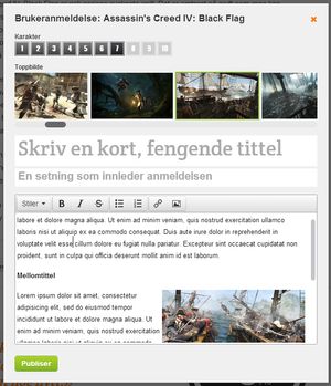 Slik fyller du inn din egen leseranmeldelse.