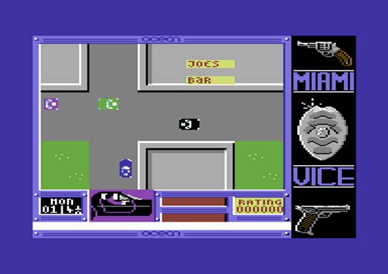 Miami Vice på Commodore 64.