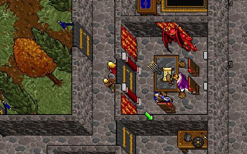 På besøk i Lord British' slott i Ultima VII: The Black Gate.