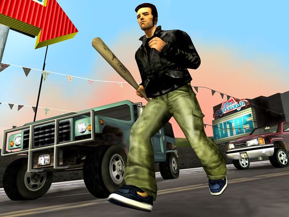 Et av promobildene fra Grand Theft Auto III (også kjent som et «bullshot»).