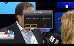 Nå kan du starte hele programmet forfra, selv om du nettopp slo over til kanalen.