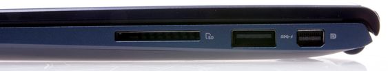 Høyresiden av maskinen byr på en minnekortleser, en USB 3.0- og en MiniDisplay Port.