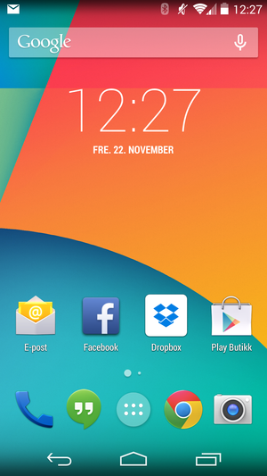 Android 4.4 har fått et hakk friskere design enn tidligere utgaver.