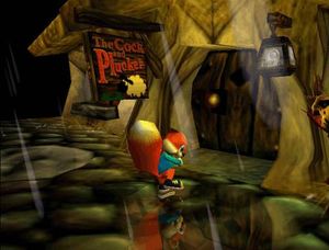 Conker's Bad Fur Day begynner med at ekornet drikker seg full.