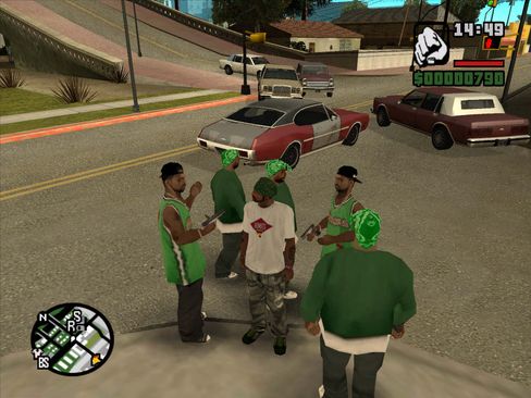 Skjermbilete frå originalversjonen av San Andreas.