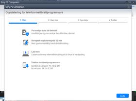 Sonys PC-companion er forholdsvis liten og rask, og den informerer også godt om hele prosessen underveis.