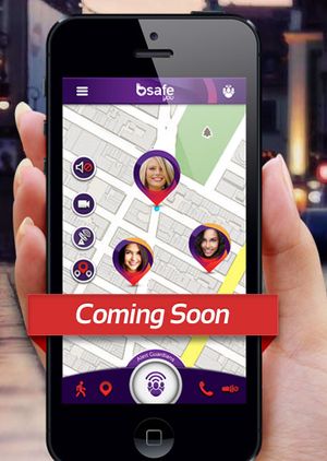 Denne appen er avbildet på de nye hjemmesidene til bSafe. Appen ser ut til å by på omtrent de samme tjenestene som tilbys via Follow Me Home i dag. Follow Me Home har vært et samarbeidsprosjekt mellom bSafe og G4S Digital Security.