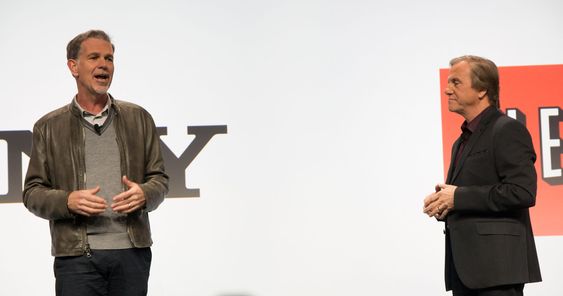 Reed Hastings til venstre, Mike Faluso til høyre.