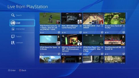 PlayStation 4 støtter strømming med et eget grensesnitt.