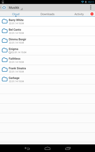 Musikk på farten med Android og My Cloud-appen.